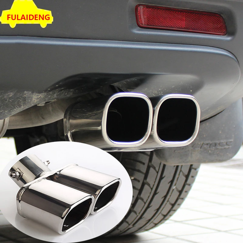 

1pcs For Suzuki Vitara Escudo 2015 2016 stainless steel Tail end pipe exhaust muffler tip trim Car Styling