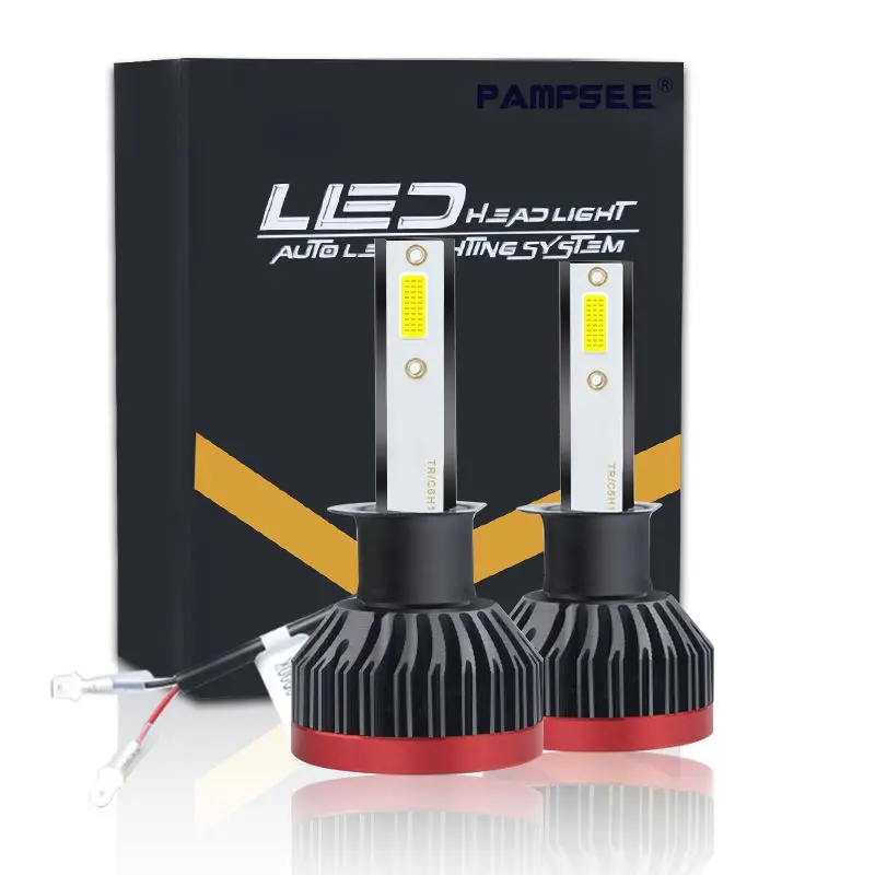 PAMPSEE 2 предмета фар автомобиля H4 светодиодный H7 светодиодный H1 H3 H11 H13 HB3 HB4 9004 9005 9006 9007 80 Вт 12000LM 6000 K Авто противотуманных фар