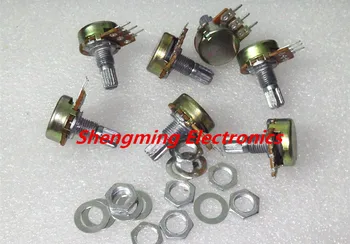 

10 PCS High Quality WH148 B1M Linear Potentiometer 15mm Shaft With Nuts And Washers