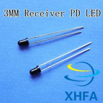 

50pcs LED 3mm 940nm IR Infrared Receiving Diode Round Tube Black Light Lamp Receiver 5MM led IR/PT/PD diodes