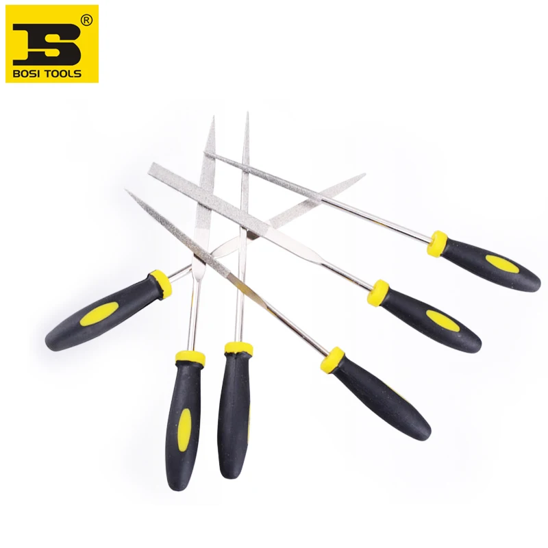

free shiping 145mm 6Pcs diamond file set METAL JEWELRY BEADING HOBBY CRAFTS TOOL