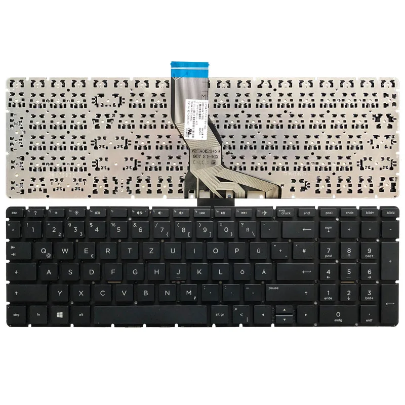 Немецкая клавиатура для ноутбука HP 15-bs028cl 15-bs033cl 15-bs038cl 15-bs048cl 15-bs067cl с верхней