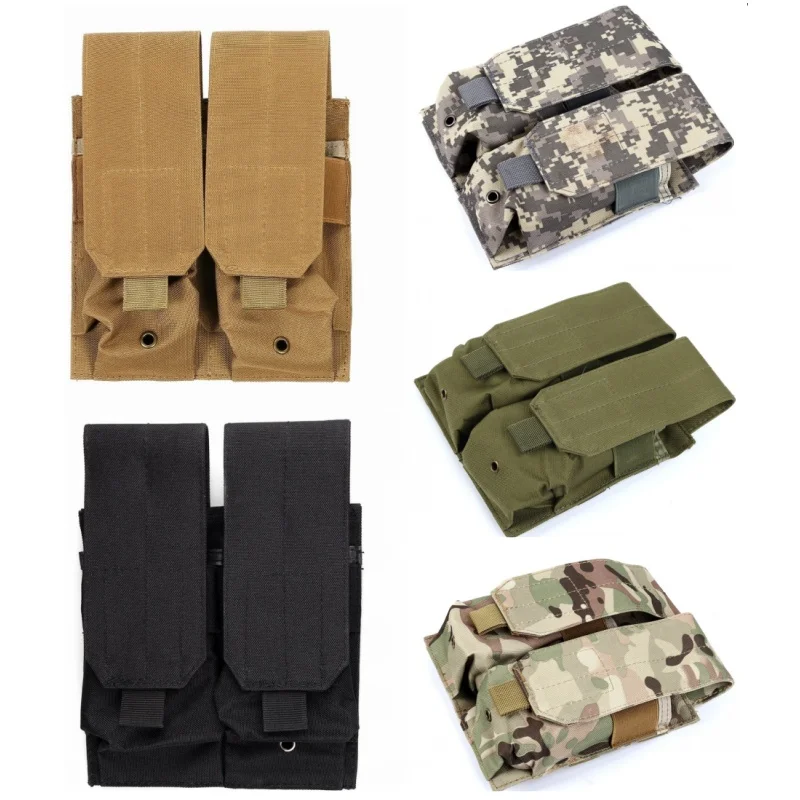 

CQC M4/M16 5.56 .223 AK AR15 Double Airsoft Tactical Magazine Pouch MOLLE Military Paintball Hunting Rifle Pistol Mag Bag