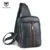 Bullcaptain Marca Diseño 2017 Cuero auténtico Paquete de pecho bolsa de mensajero de la vendimia Bolsos de hombro bolso de las mujeres