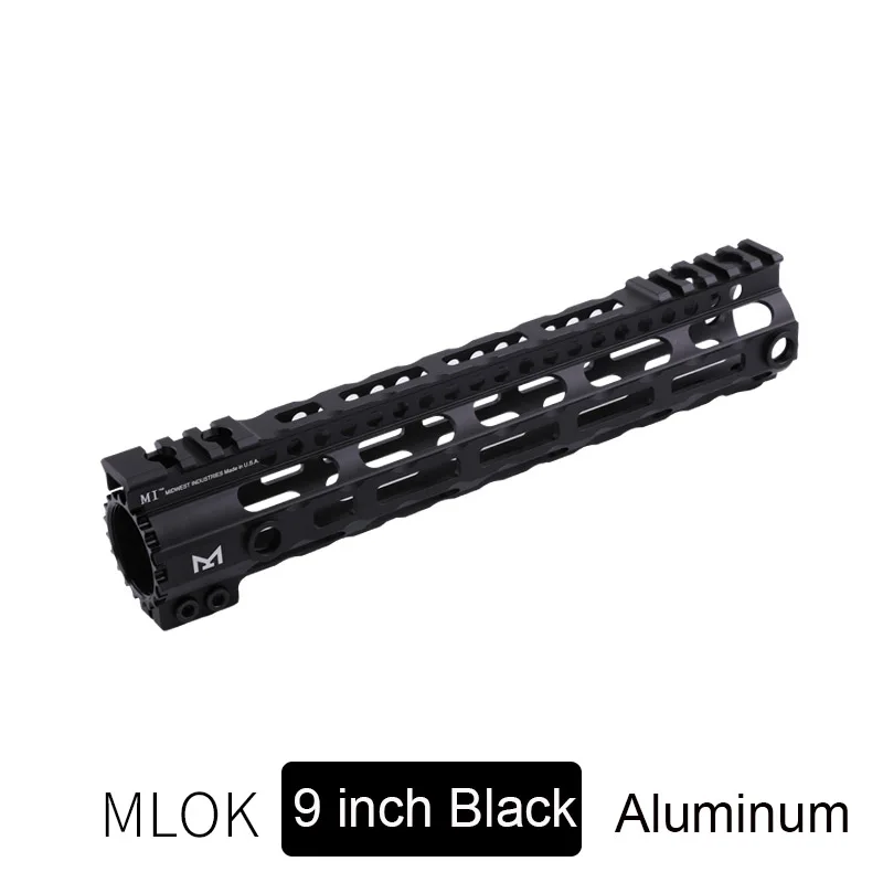 Водяной пистолет ультра легкий свободный поплавок MI Handguard Тактический маленький база для рейки Forend крепление M-LOK страйкбол AEG - Цвет: MI 9 inch Black