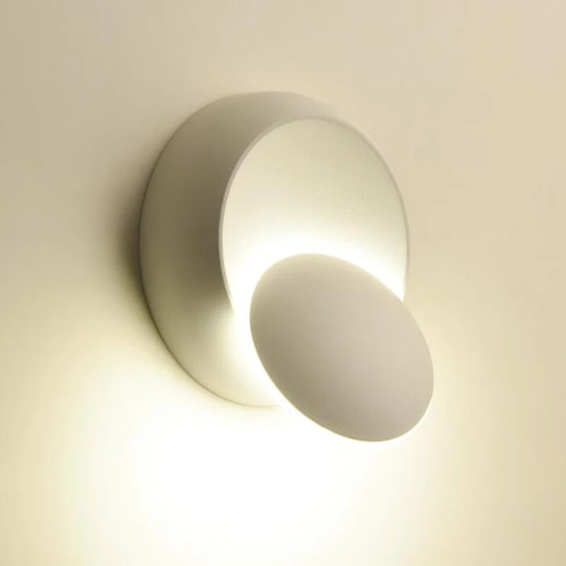 

LED Wall Lamp 360 degree rotation Night Light Modern Round and Square wall light Black White Creative
