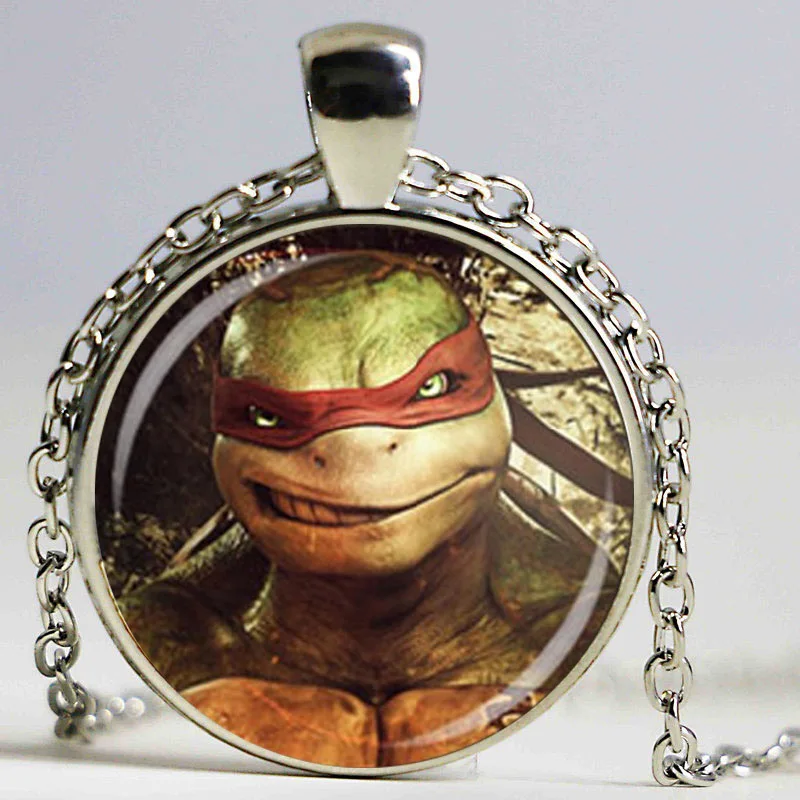 

Wholesale Glass Dome Necklace new arrival teenage Mutant Ninja Turtles pendand glass dome necklace fashion jewelry for men boy