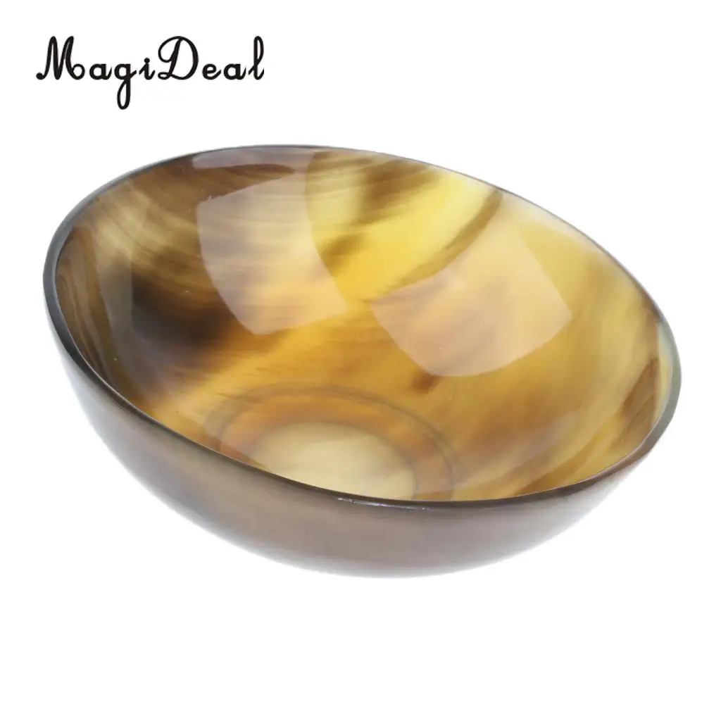 Chinese Natural Composite Palm Lathering Handcrafted Shave Bowl Random Color Suitable for Lathering Creams and Soaps