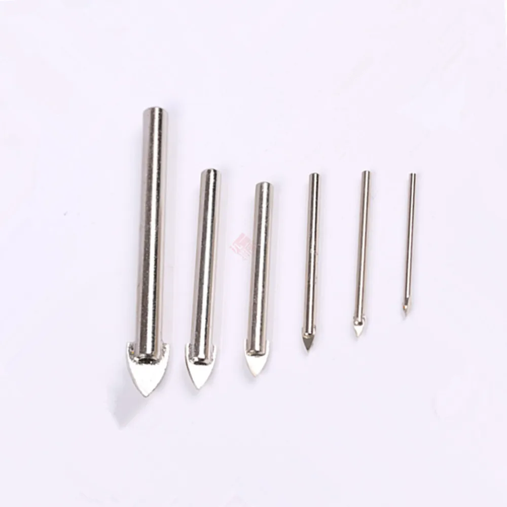

6pcs/lot Tungsten Carbide Tile Glass Drill Bit Spear Head hole Bits set 3-5-6-8-10-12mm free shipping