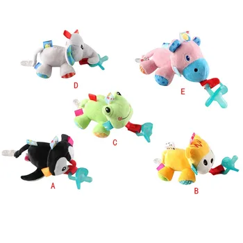 

Baby Pacifiers Silicone Cartoon Animal Plush Nipple Soother Toys Toddler Boy Clips Girl Toy Baby Pacifier Clip Super