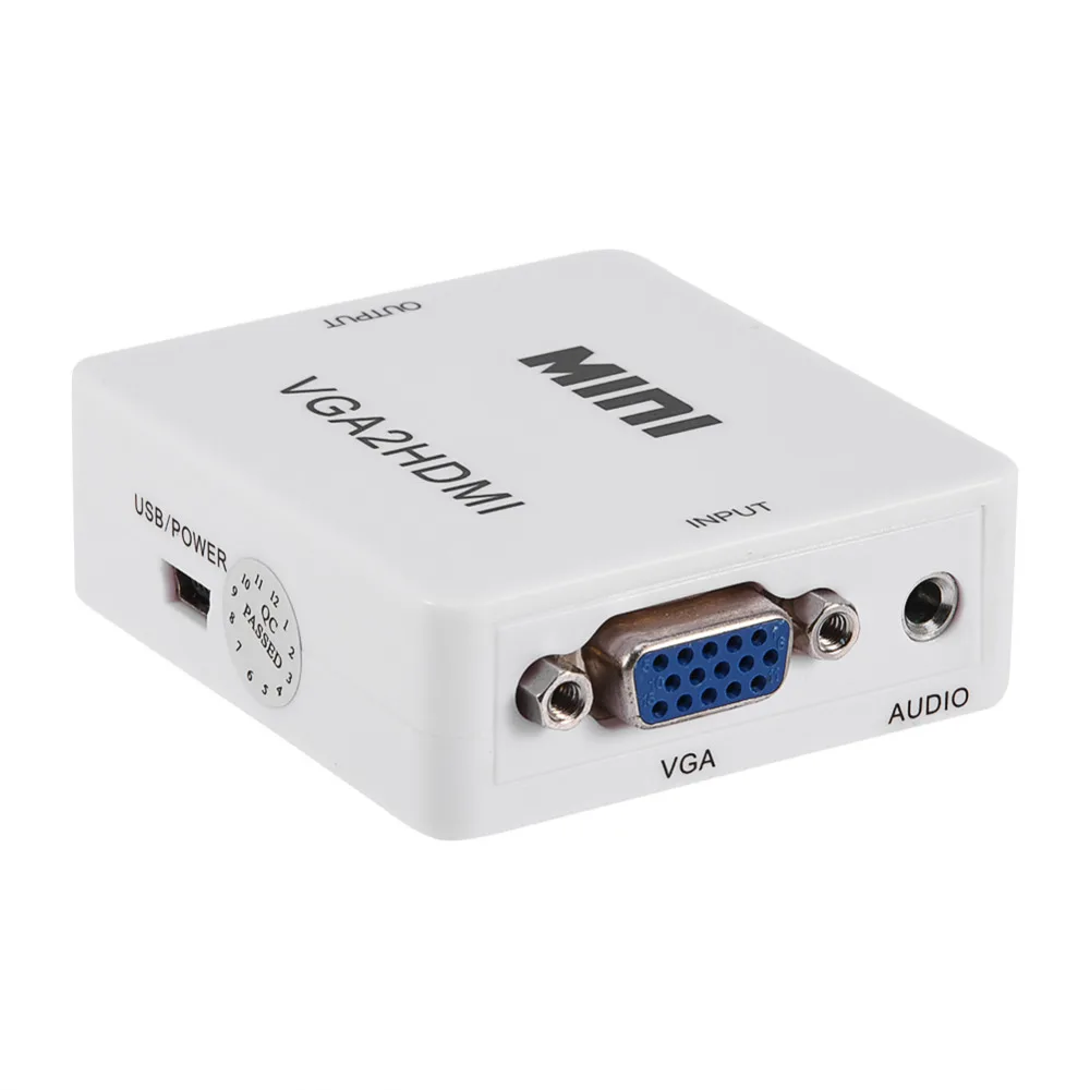 

Mini VGA to HDMI Converter 1080P VGA2HDMI Adapter For PC Laptop DVD to HDTV Projector With HDMI2VGA Converter