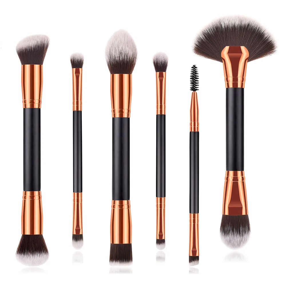 New 6PCS Double end Cosmetic Makeup Brush Brushes Foundation Powder