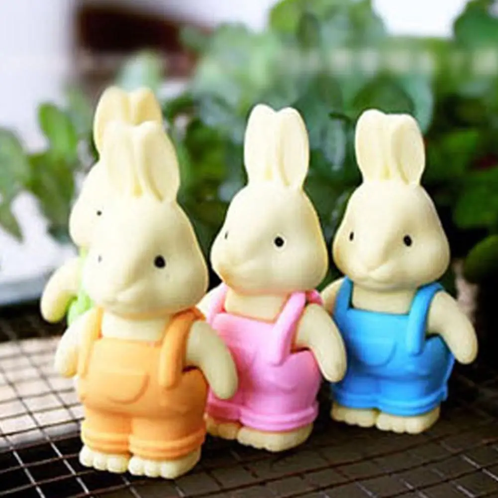 New Lovely Cartoon Rabbit Rubber Pencil Eraser Kids Student School