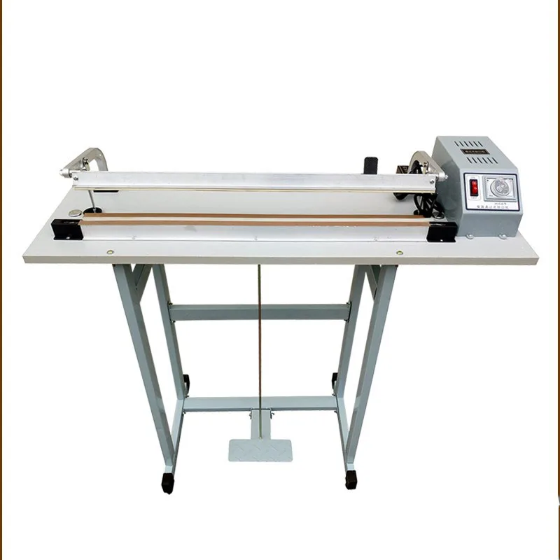 

SF-600 Pedal sealing machine for plastic bag with the knife cutting function , Pedal Impulse Plastic bag Sealer