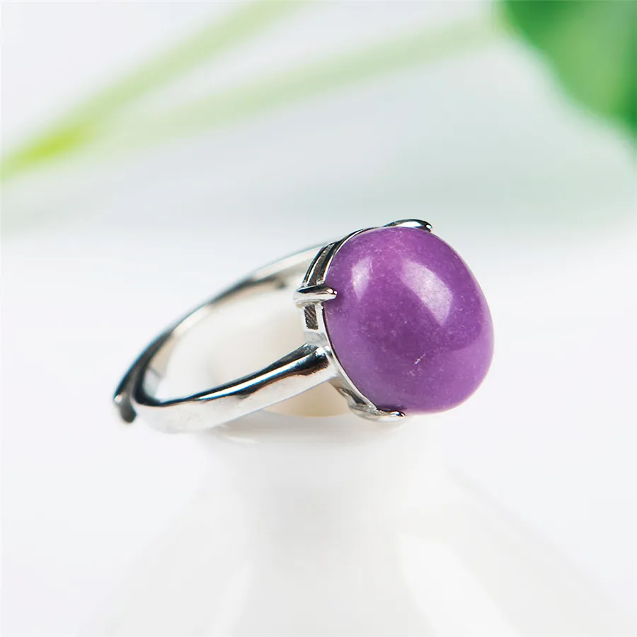 

Genuine Phosphosiderite Purple Stone Lady Crystal Adjustable Size Fashion Women Ring