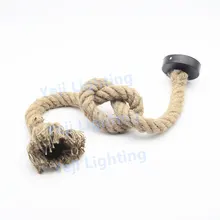 Пеньковая веревка освещение Винтаж веревка Подвесные светильники E27 лампой Эдисона для ресторана украшение для дома, ресторана лофт американский Ретро Стиль