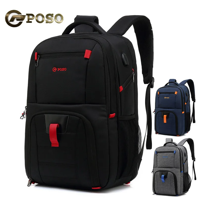 

Casual Large Capacity USB Charge Men Backpack Nylon Waterproof Anti Theft 17.3 inches Laptop Backpack Men Sports Travel Bags