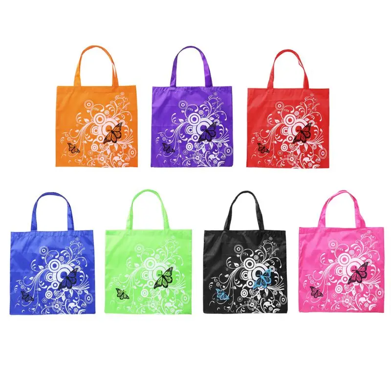 

Fashion Butterfly Floral Reusable Folding Shopping Bag Travel Pocket Grocery Bags Totes High Quality Oxford NoEnName_Null