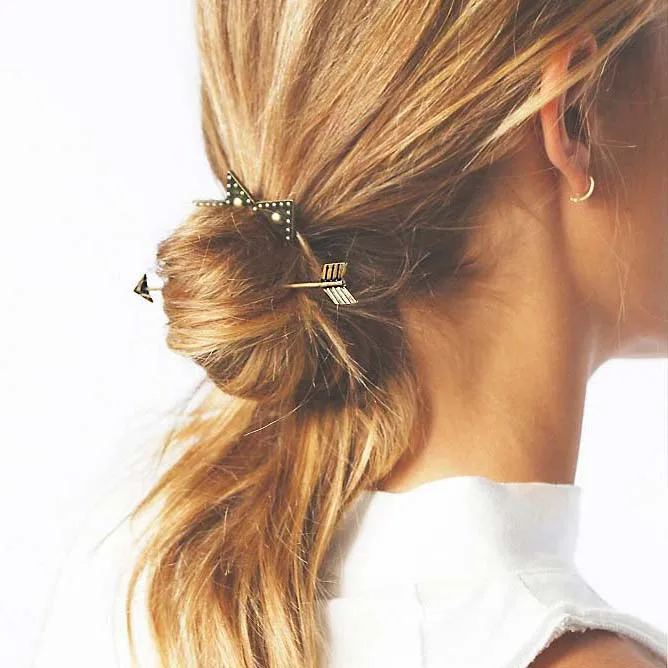 

Retro Bronze Platng Arrow Metal Hair Sticks Hairpins Fashion Branded Design Hair Stick Accessories Women
