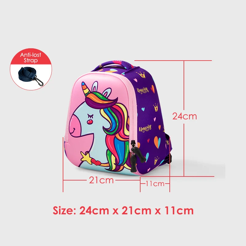 Cute Unicorn Kids School Bags for Girls Creative Animals Design Waterproof 3 Size Child Schoolbag Boy School Backpacks Mochilas - Цвет: 4