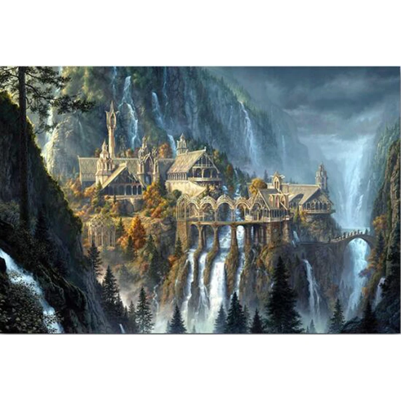 

Lord of the Rings Castle diamond Embroidery diy diamond painting mosaic diamant painting 3d cross stitch Home Decor CC119