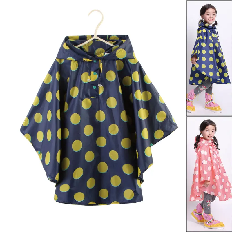 Outdoor Waterproof kids Cute Polyester Baby Raincoat Children