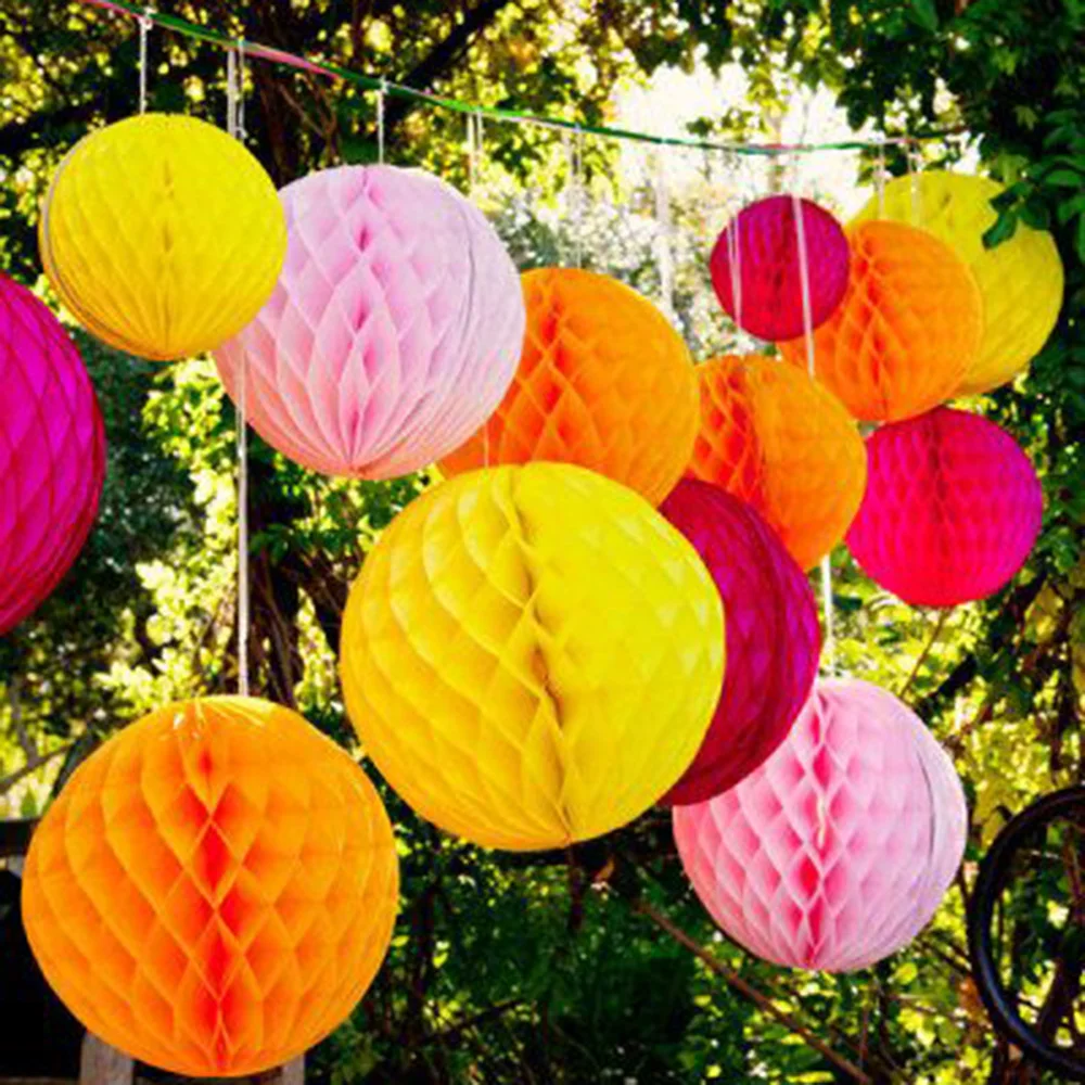 1pc 25cm Tissue Paper Honeycomb Balls Decorations ...