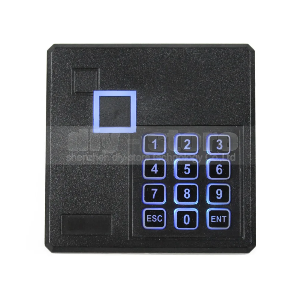 

DIYSECUR Black Waterproof 125KHz ID Card EM4100 Reader Wiegand 26 Access Control Keypad RFID Reader 103A