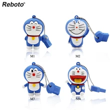 Мультяшный USB 2,0 Doraemon USB флэш-накопитель 64 Гб карта памяти кота 32 ГБ флеш-накопитель 16 Гб Флешка 8 Гб USB диск 4 ГБ флешка