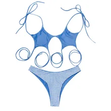 ; Высококачественная кружевная Женская пляжная одежда с цветочным принтом на высоком каблуке; Biquinis Feminino; коллекция года; пикантный пляжный костюм