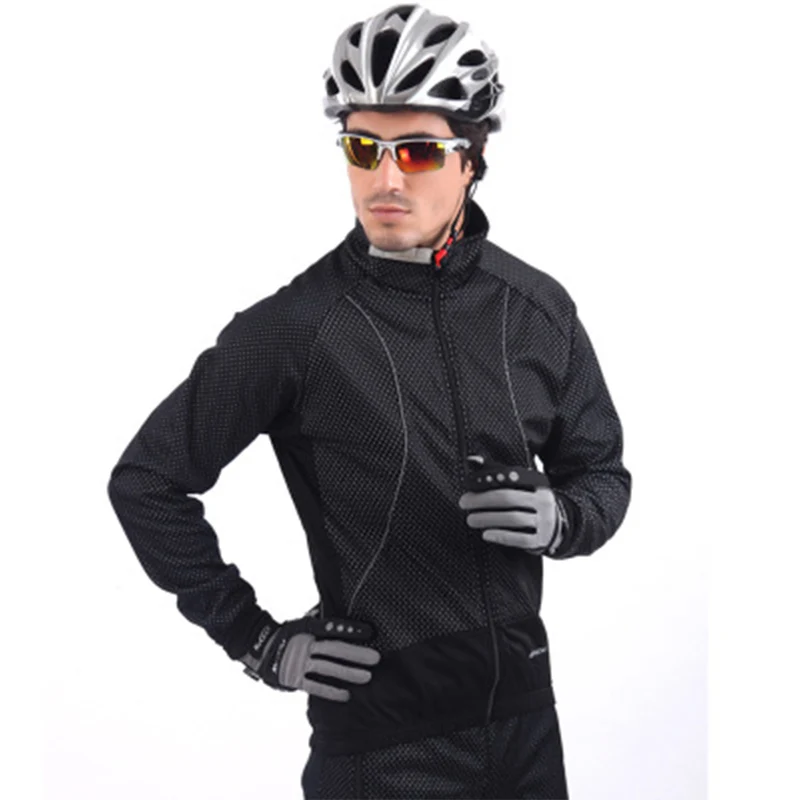 Bike Jacket Clothing Rainproof Fleece Coat Thermal Bicycle Jacket Windproof Bike Bicycle Cycling