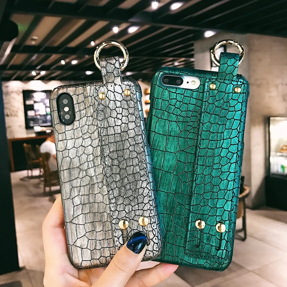 Wrist Strap Phone Case for iPhone XR 6 6S 7 8 Plus (2)