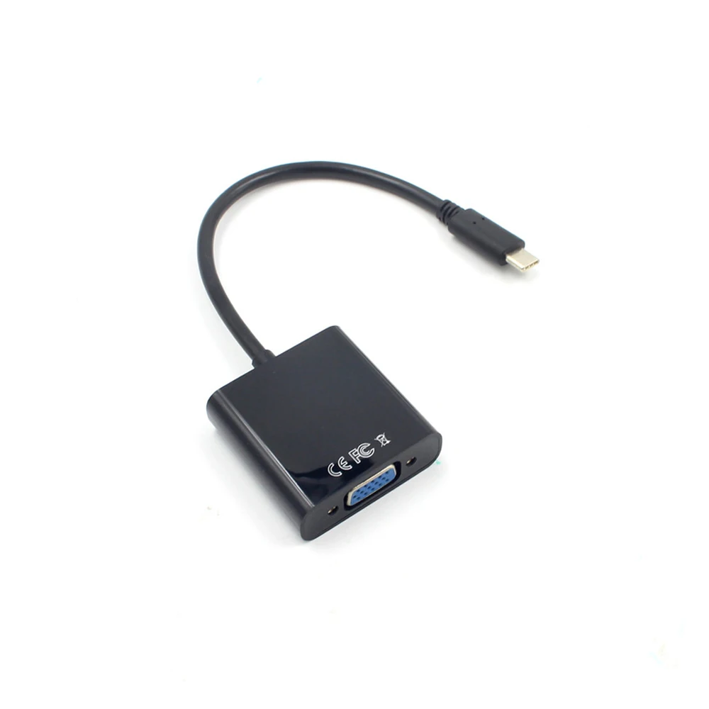Usb Тип C к VGA адаптер usb кабель 3 1 тип c Мужской вставной конвертер для ноутбука