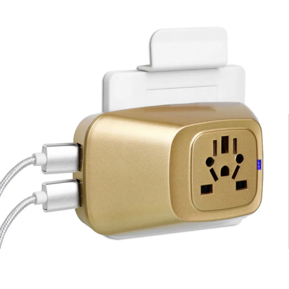 Universal Travel Charger Adapter 2 USB Part Adaptor Worldwide