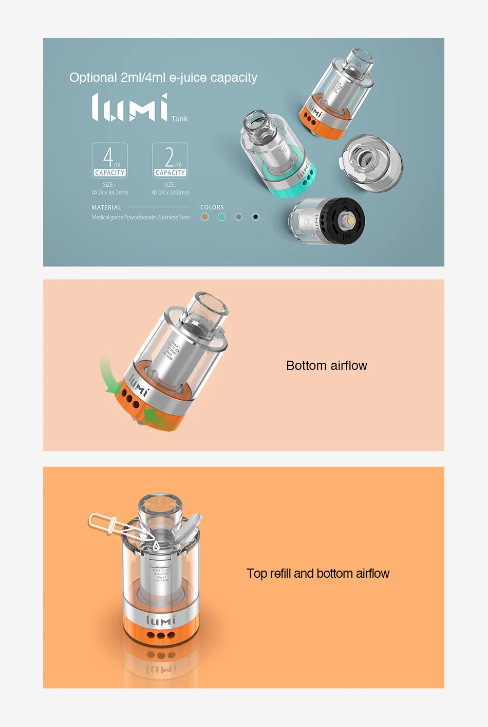 Geekvape Lumi Subohm Tank 2ml/4ml