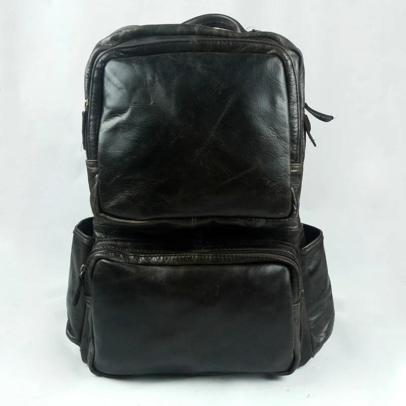 Vintage real genuine leather men's backpacks cow leather laptop backpack fashion cowhide men travel bags #VP-B278 Vintage real genuine leather men's backpacks cow leather laptop backpack fashion cowhide men travel bags #VP-B278