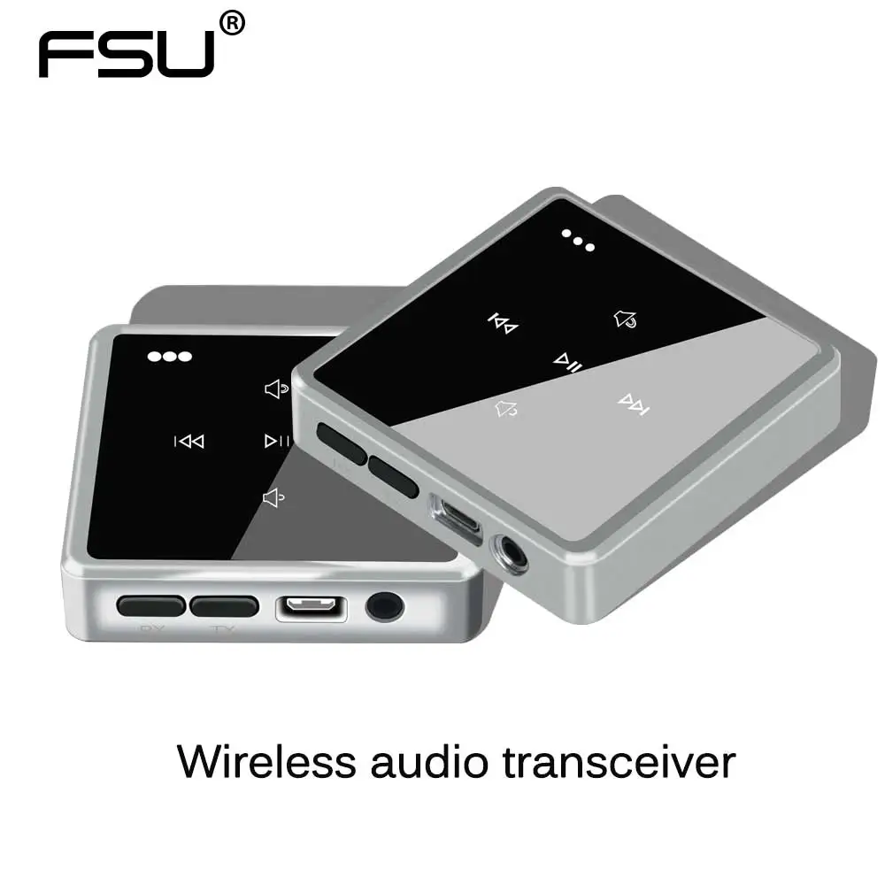 

FSU One to two Wireless Audio transceiver and Transmitter with 3.5mm audio jack Adopts touch key for Headphone Phone Sound