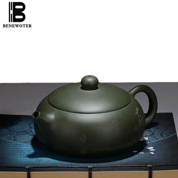 

280cc Yixing Purple Clay Teapot Authentic Zisha Xishi Pot Raw Ore Min Guo Green Mud Art Drinkware Hotel Tea Ceremony Tea Kettles