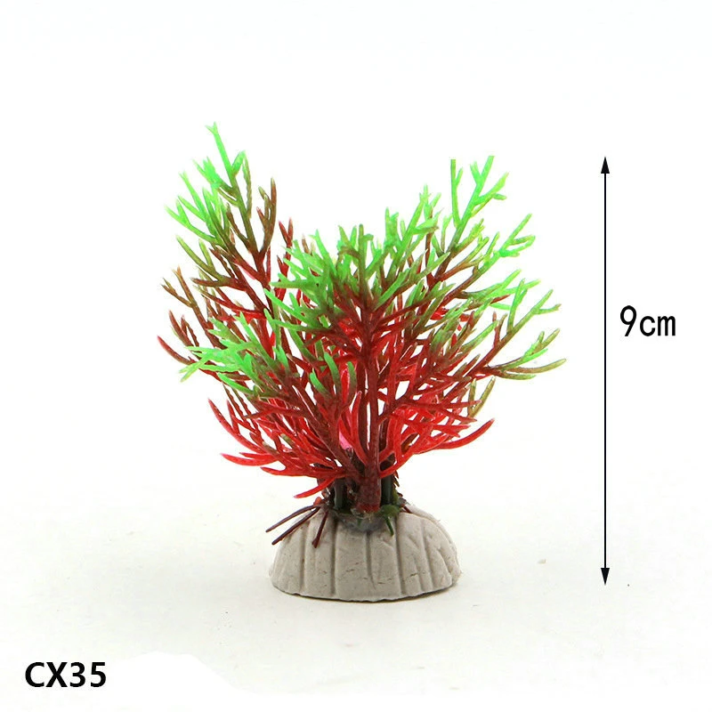 Горячая подводный аквариум пластиковые растения пейзаж моделирование водное растение трава орнамент Декор Искусственный Аквариум Украшение - Цвет: ZLQ1676-1