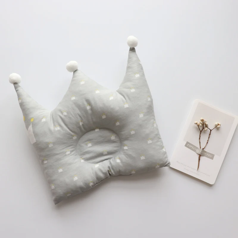 Нескользящая подушка для новорожденных с плоской головкой, украшение для детской комнаты, милая Корона, детская подушка для кроватки, детские постельные аксессуары - Цвет: Crown