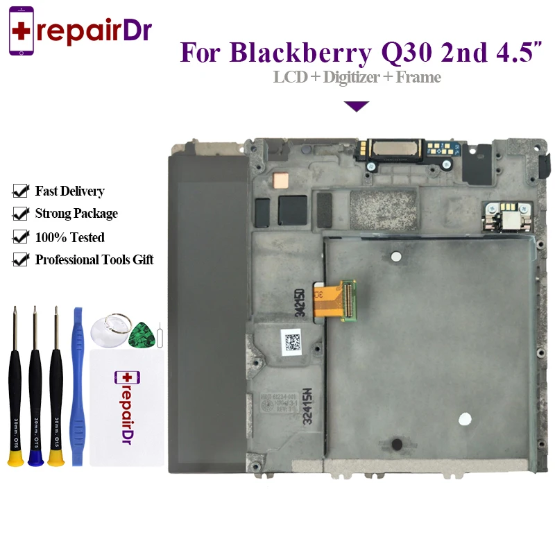4 5 ''для Blackberry Passport Q30 2-й ЖК-дисплей + сенсорный экран дигитайзер рамка для