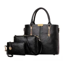 Womens Leather Handbag Composite Bag Set High Quality PU Leather Shoulder Bag Messenger Bag for Lady