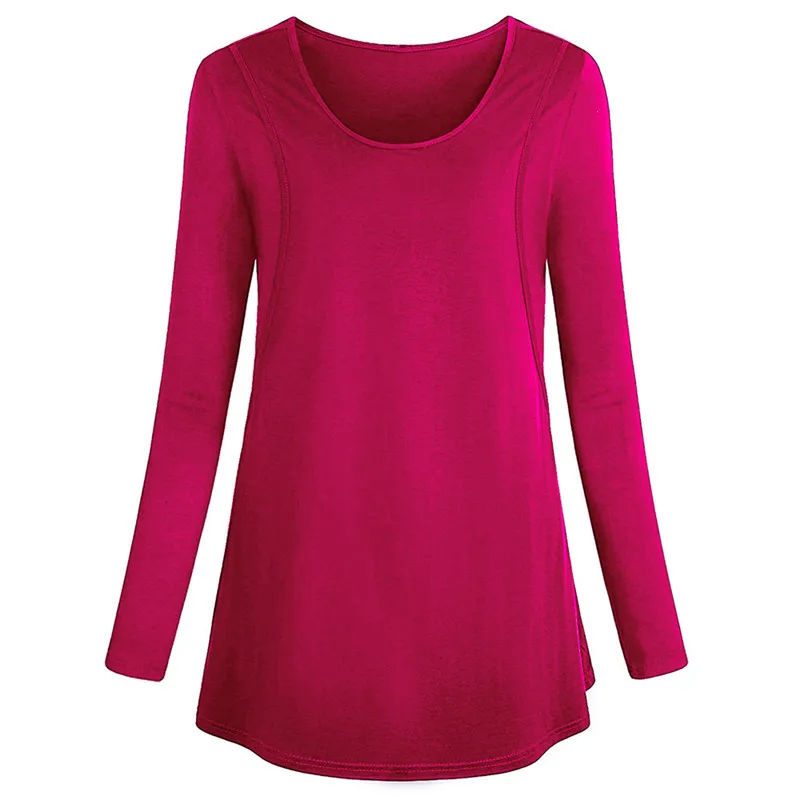 Telotuny maternity breastfeeding clothes Women's Long Sleeve Maternity Layered Nursing Tops For Breastfeeding Bouse Dec29