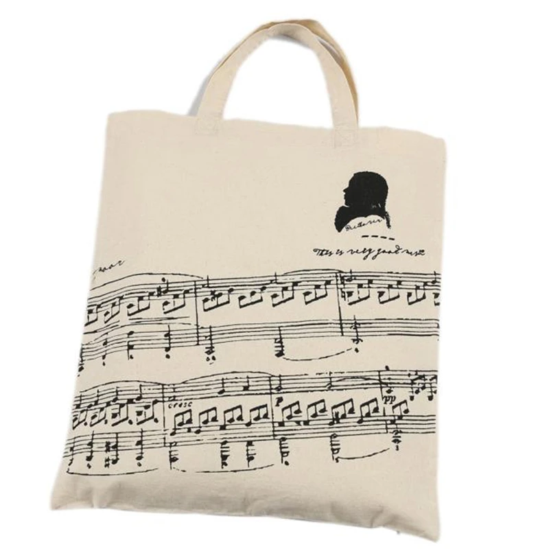 

High Quality Women Pure Cotton Canvas Handbag Bag Simple Ladies Shopping Bag Environmental Protection Pattern Bag Bolsos Mujer