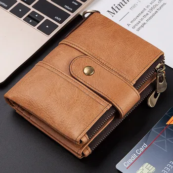 

Genuine Women Men Casual Luxury Solid Short Wallet Leather RFID Wallet for Women Wallets Coin Purse Short Money Bag Mini Wallet