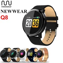 Newwear Q8 Смарт-часы Для мужчин Для женщин Сенсорный экран IP67 Водонепроницаемый Спорт Фитнес сердечного ритма трекер Смарт-браслет для IOS Android