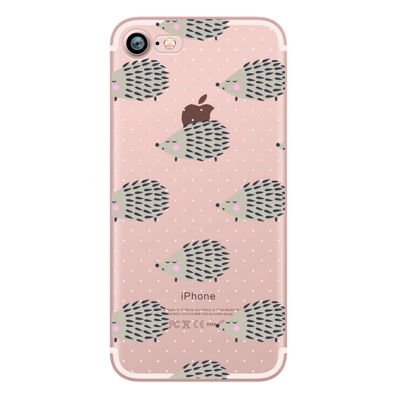 Phone Case Flamingo Panda Dog Cartoon Cows Cute Animals for Apple  iphone 5S 6 6s 7 plus 5 se Transparent Clear Silicone Fundas