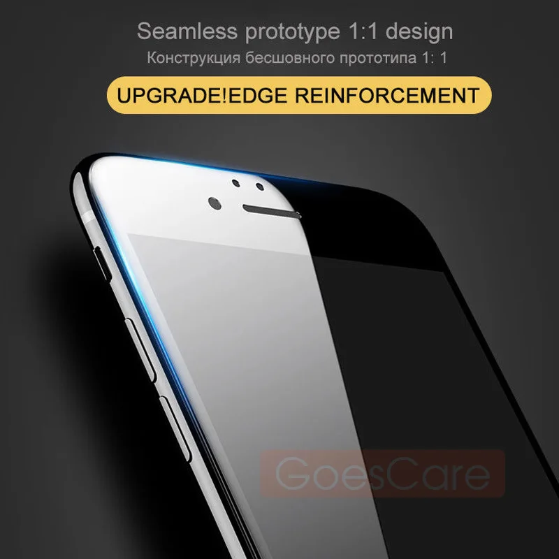 5D полное покрытие края изогнутое закаленное стекло для iPhone 7 8 X Защита экрана для iPhone XR XS MAX 6 6S Plus защитная пленка