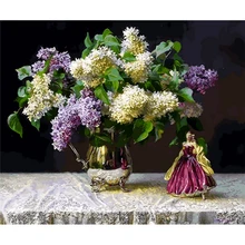 YIKEE декоративная картина маслом по номерам, diy картина по номерам Цветок