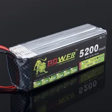 1pcs Lion Power Lipo Battery 4S 14.8v 5200mah 30c T Plug RC Helicopter RC Car RC Boat Quadcopter Remote Control toys Battey